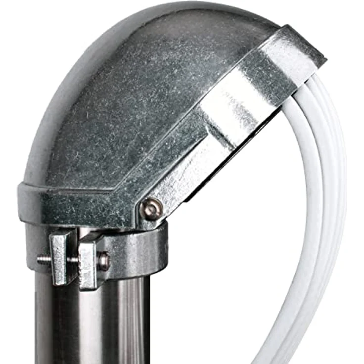 DUR-line MaKa 50 ALU Mastkappe für Antennenmast Durchmesser: 48-52 mm mit Kabeldurchführung – Bild 7