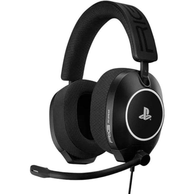 NACON Sony R5 Pro HS, Kabelgebundenes Gaming-Headset in Schwarz, offiziell lizenziert für PS5 und PS4, 40-mm-Graphen-Lautsprecher, 3,5-mm-Klinkenstecker – Bild 1