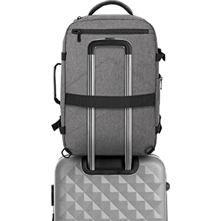 Manhattan 440370 Rucksack für Notebook, 17,3 Zoll, Handgepäck, Rom, Grau – Bild 3
