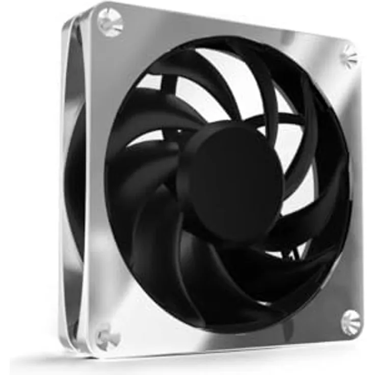 Alphacool Apex Stealth Metal 120mm L?fter 2000rpm (chrom) (120 mm, 1 x), PC Lüfter, Silber