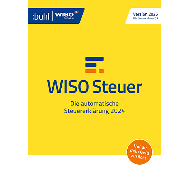 Buhl Data WISO Steuer 2025, Steuersoftware Vollversion für PC/MAC, Download-Link, Unterstützt alle Einkunftsarten, inklusive Tipps zum Steuern sparen