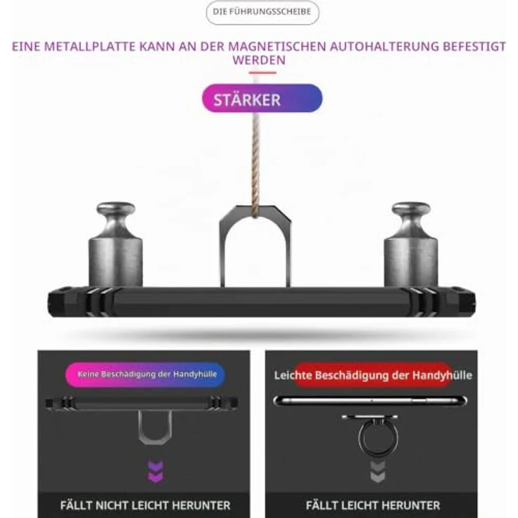 LeYi Hülle für Samsung Galaxy Note 10 Lite/A81, 360 Grad Ring Halter mit Panzerglas Schutzfolie, Schwarz, Stoßdämpfende Bumper Schutzhülle – Bild 5