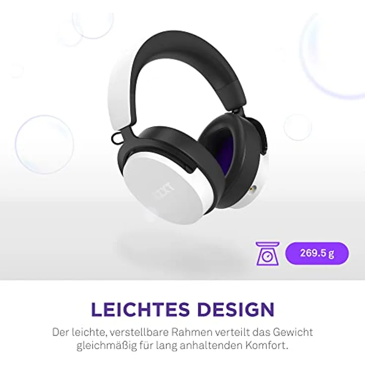 NZXT Kabelgebundenes PC-Gaming Relay-Headset – AP-WCB40-W2 - Hi-Res-Audio-zertifiziert – DTS Headphone:X Surround-Sound – Leichtes und komfortables Design – Abnehmbares Mikrofon – Weiß – Bild 4