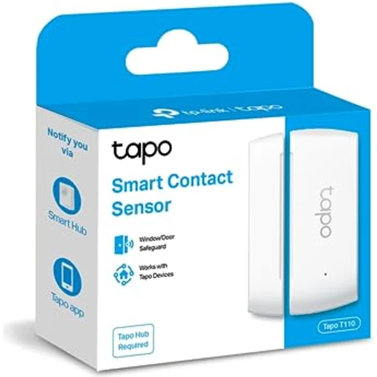 TP-Link Tapo T110 Smart Kontakt Sensor für Fenster-/Türsicherung, Batterielebensdauer von mehr als 1 Jahr, Sofortige App-Benachrichtigung, [Muss mit Tapo H100 Hub verwendet Werden] – Bild 2