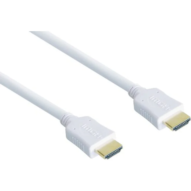 High-Speed-HDMI-Kabel mit Ethernet, vergoldete Stecker, Stecker A an Stecker A, weiß, 0,5m, Good Connections – Bild 2