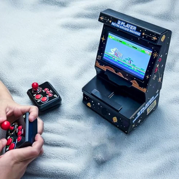 Mad Monkey Mini Arcade Machine, Retro-Konsole mit Dual-Controller und 300 integrierten 8-Bit Spielen – Bild 2