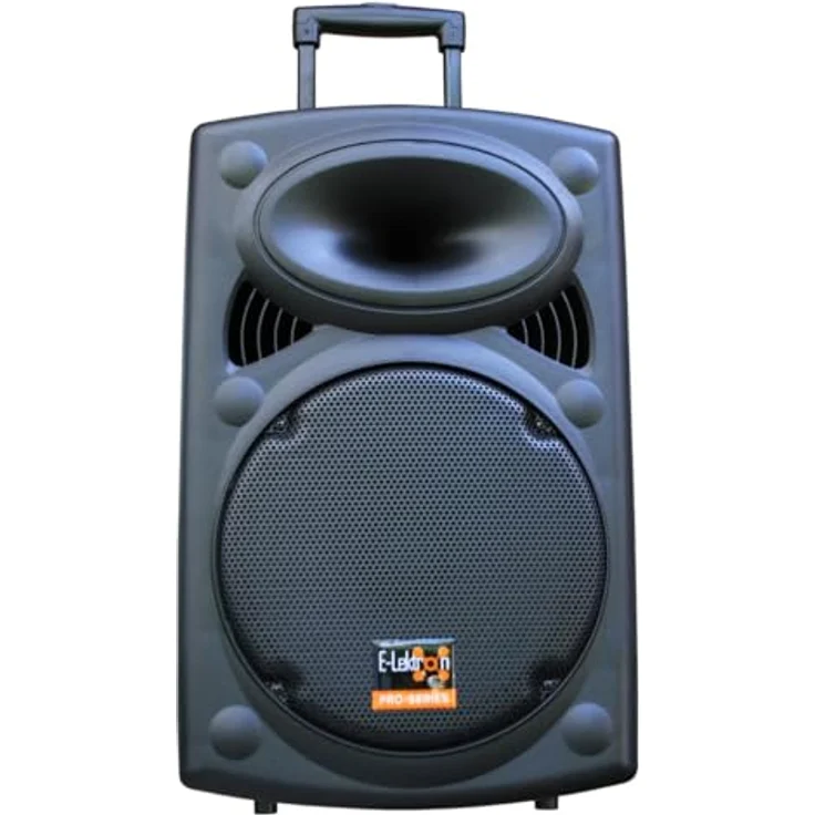 E-Lektron EL30-M 700W Mobile PA Sound Anlage Akku-MP3-USB-SD inkl. Funkmikrofone Soundsystem - EL812660, Bluetooth-Lautsprecher mit integriertem Verstärker, 2-Wege Bassreflex-Technologie, BLUETOOTH 5.0 TWS-Empfänger, FM-Radio, inkl. 2 Funkmikrofone, stabiles ABS-Kunststoffgehäuse - Schwarz – Bild 3