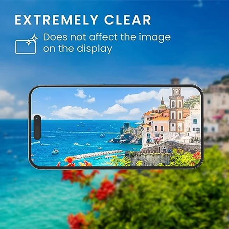 kalibri 2X Panzer Schutz Glas Folie für iPhone 15 Pro - Full Display Screen Protector - Handy Schutzglas Kratzfest - Transparent – Bild 4