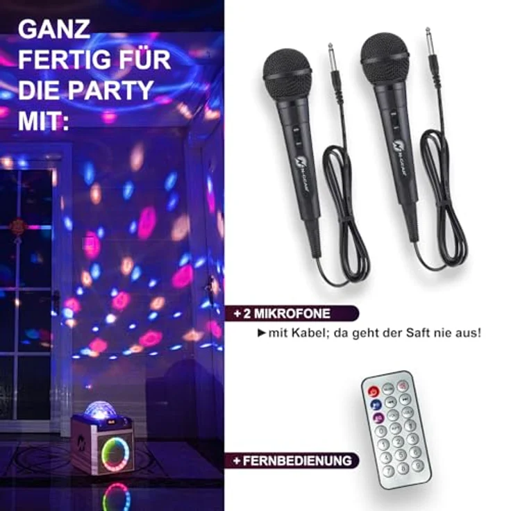 N-Gear Block Party 602 XL, Aktiver PA Lautsprecher mit 300 Watt, Bluetooth und RGB-LED, Space Pink – Bild 7