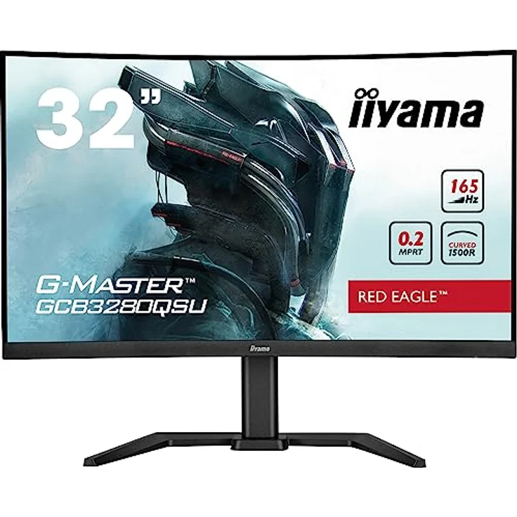 Iiyama G-Master Red Eagle GCB3280QSU-B1 Curved 80cm 31,5“ VA LED Gaming Monitor WQHD 165Hz – Bild 1
