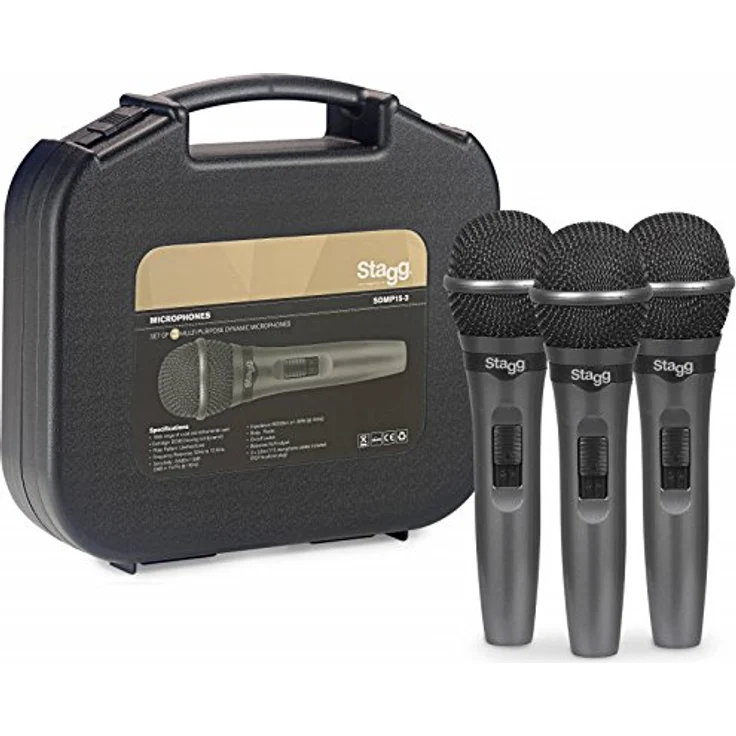 Stagg Live Stage Dynamisches Mikrofon (Set von 3) – Bild 2