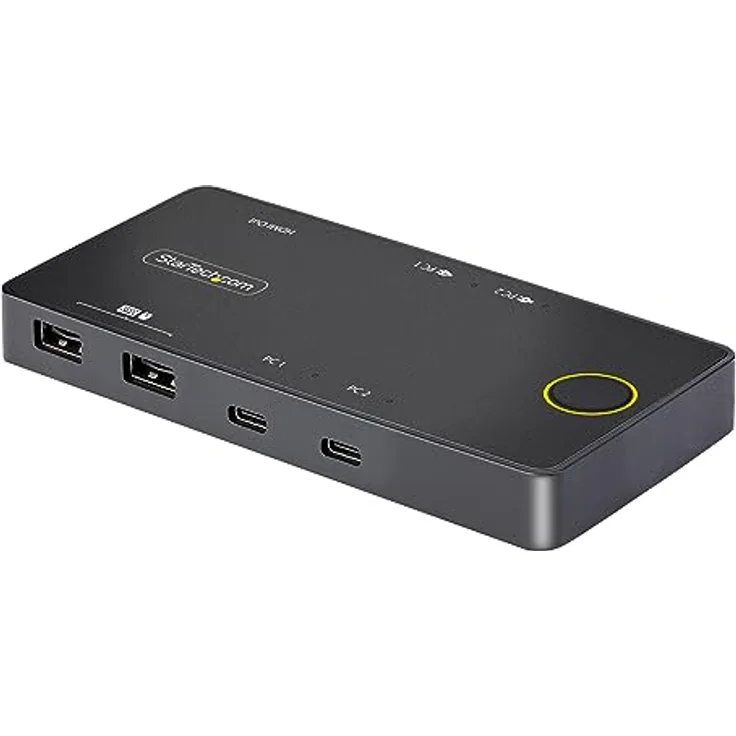 StarTech.com 2-Port USB-C KVM-Switch, EIN 4K 60Hz HDMI Monitor, 100W Power Delivery Pass-Through für jeden Laptop/Tablet, USB Betrieben, USB Typ-C/USB4/Thunderbolt 3/4 kompatibel (C2-H46-UC2-PD-KVM)