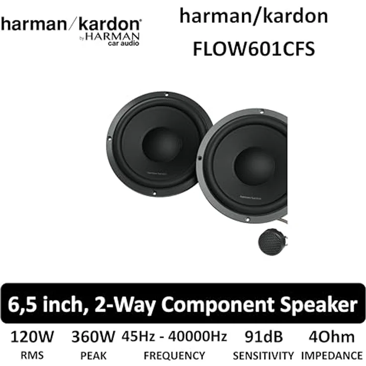 Harman Kardon FLOW 601CFS, 165mm (6,5") 2-Wege-Komponenten-Lautsprechersystem mit 120W RMS und Frequenzgang von 45Hz - 40kHz – Bild 6