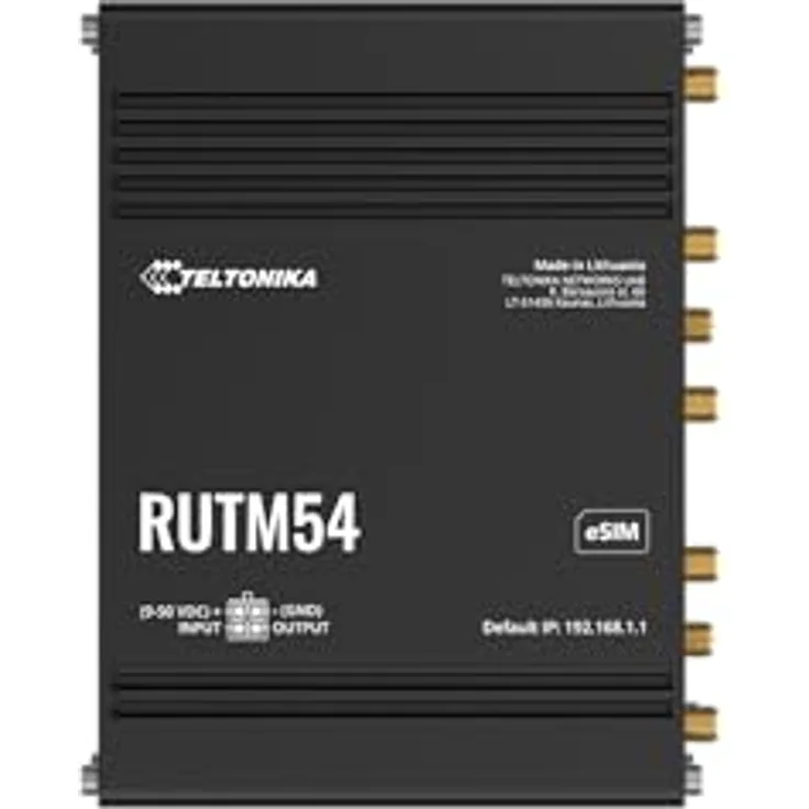 Teltonika RUTM54 (US), 5G Router mit Dual-SIM und 867 Mbit/s, Schwarz