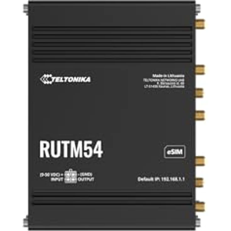 Teltonika RUTM54 (US), 5G Router mit Dual-SIM und 867 Mbit/s, Schwarz – Bild 1