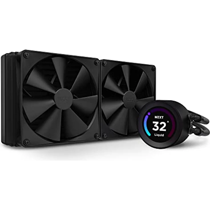 NZXT Kraken Elite 280 - RL-KN28E-B1-280mm AIO CPU Wasserkühlung - 2,36" LCD Display 640x640-2x120mm PWM Fans - EIN Breakoutkabel zur einfachen Installation - Schwarz – Bild 1