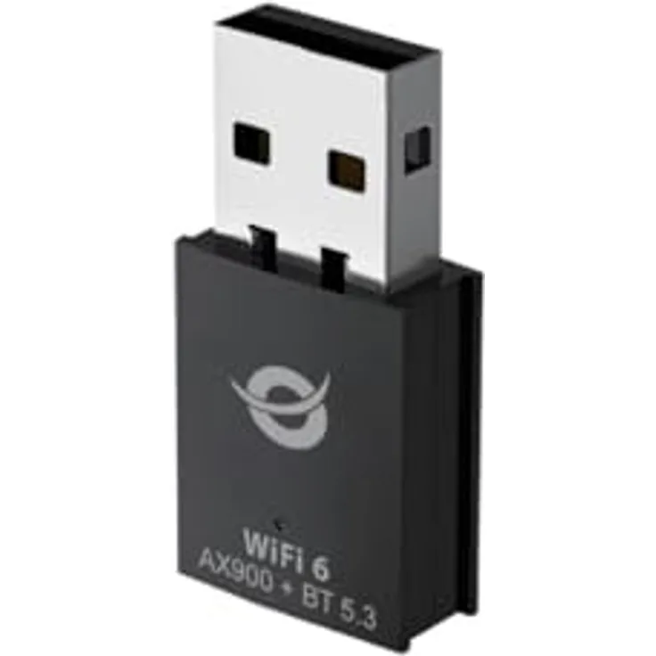 Conceptronic ABBY26B WiFi 6 AX900, Dualband Wireless USB Bluetooth Adapter, 900 Mbit/s, Schwarz