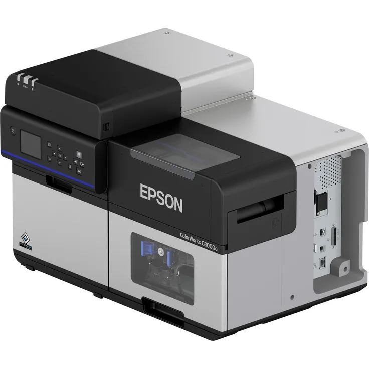 Epson ColorWorks C8000e (MK), industrieller Farbetikettendrucker mit PrecisionCore-Druckkopf, Rolle (11,2 cm)
