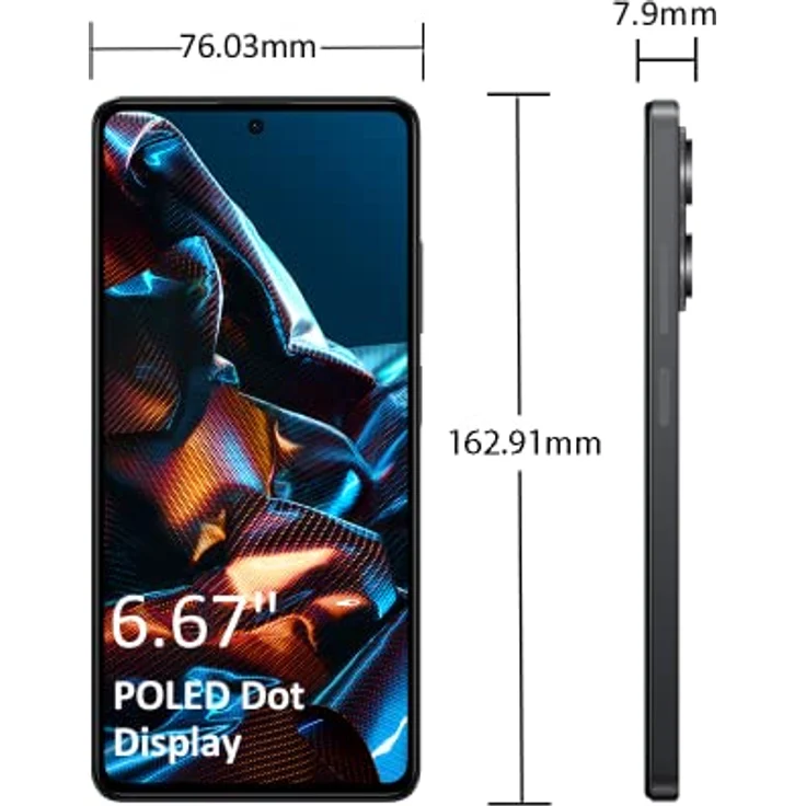 Xiaomi Poco X5 Pro 5G 256GB Handy, schwarz, Black, Dual SIM, Android 12 – Bild 2