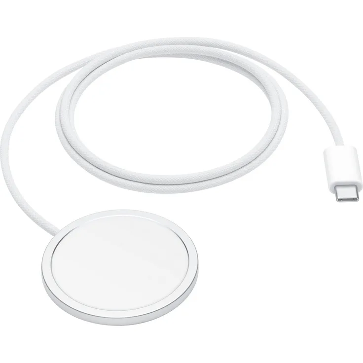Apple MagSafe (1m) Wireless Charger - Kabelloses Laden mit bis zu 25 W, für iPhone 12 oder neuer, Weiß
