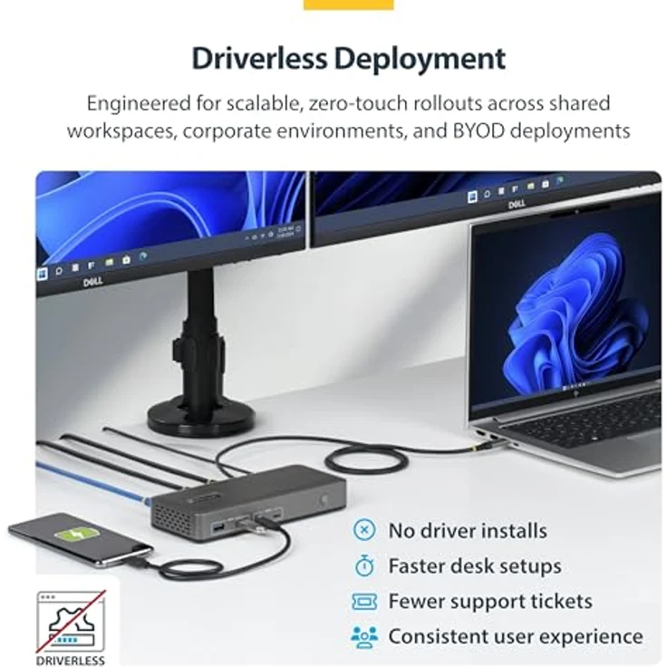 StarTech.com USB-C Dock 2x HDMI 4K60, Laptop-Dockingstation mit 1GbE und 100W PD – Bild 5