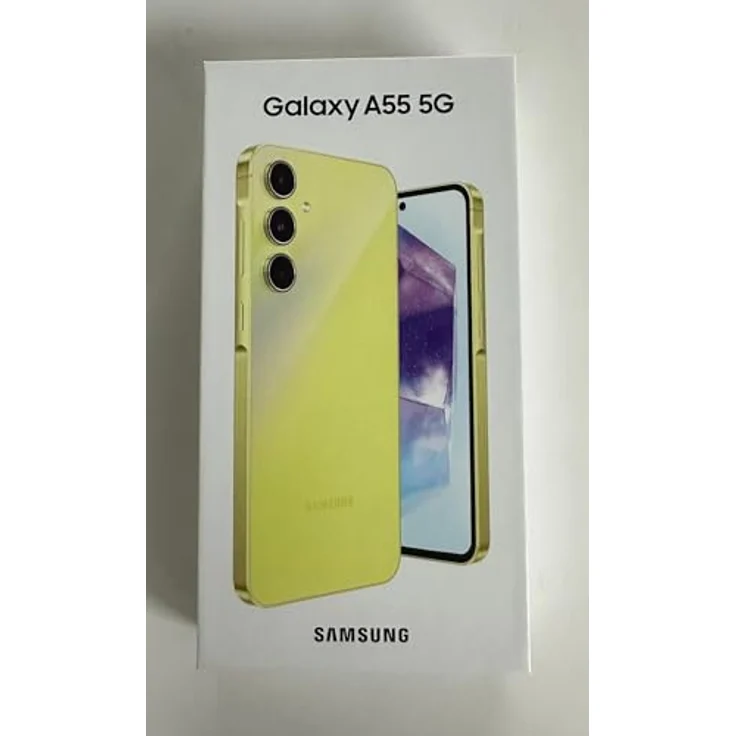 Samsung Galaxy A55 (128 GB, Awesome Lemon, 6.60", SIM + eSIM, 50 Mpx, 5G), Smartphone, Gelb – Bild 1