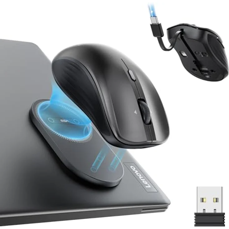 ESR MagMouse Wireless Maus, ergonomisches Design, kabellose Verbindung, Schwarz – Bild 1