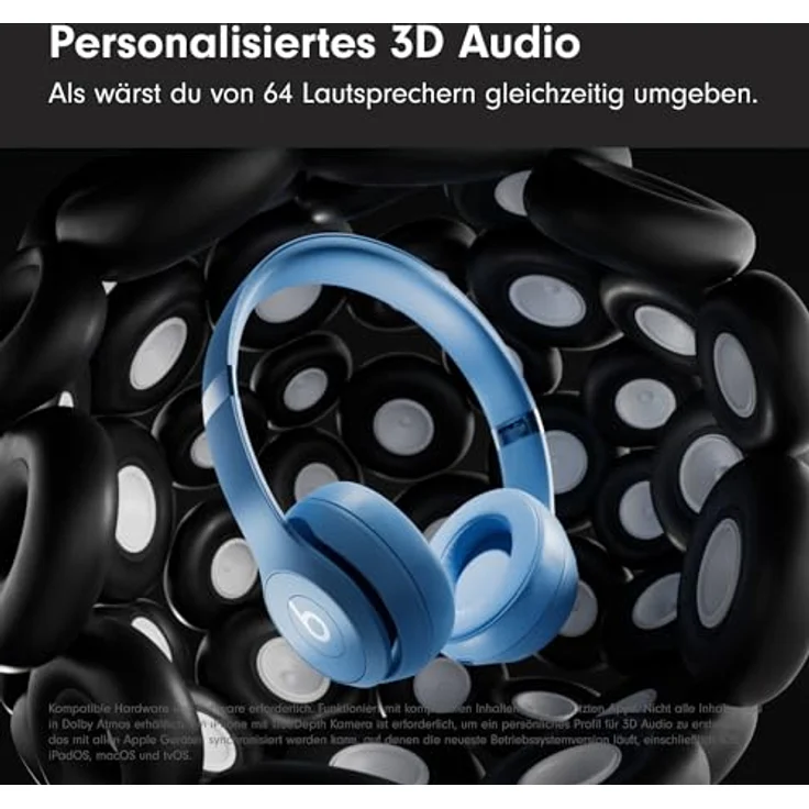 Beats Solo 4 - Kabelloser Bluetooth On-Ear Kopfhörer, Apple & Android kompatibel, Bis zu 50 Stunden Akkulaufzeit - Schieferblau – Bild 2