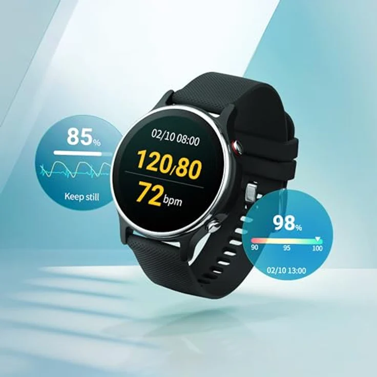 Asus Vivowatch 6, Smartwatch in Schwarz mit Gesundheitsmonitoring und Fitness-Tracking, One Size – Bild 2