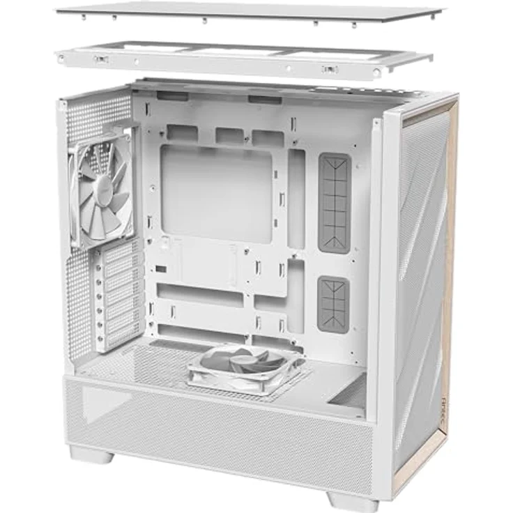 Antec Flux PC-Gehäuse, Full-Tower E-ATX, Aluminium & Holzrahmen, Tempered Glass, bis zu 2x 360mm Radiator Support, weiß – Bild 22