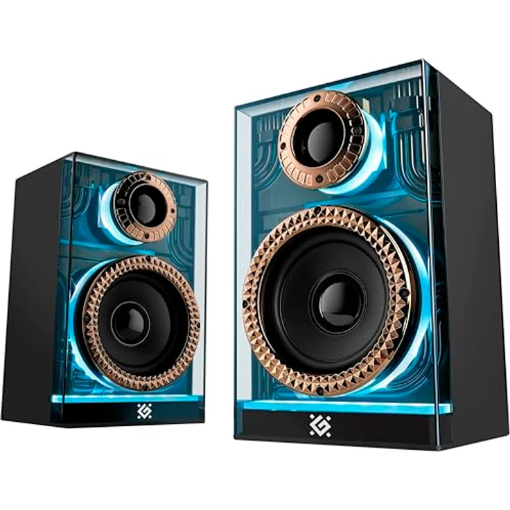 Defender FUTURO 2.0, 20W Bluetooth-USB-Lautsprecher mit RGB-Hintergrundbeleuchtung und MP3-Funktion, schwarz – Bild 2