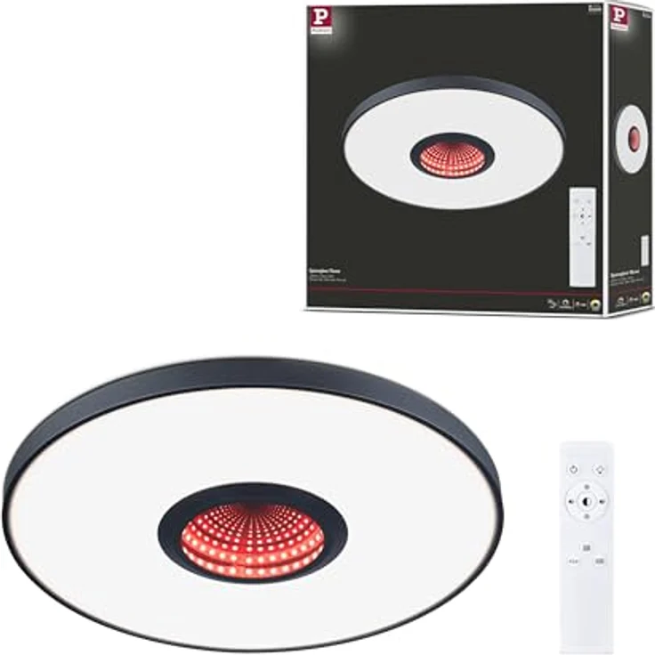Paulmann 71038 LED Deckenleuchte Spaceglow Three RGB+ 1.200lm 400mm 230V 21W Schwarz matt dimmbar Wand-/Deckenleuchte - Preisvergleich – Bild 1