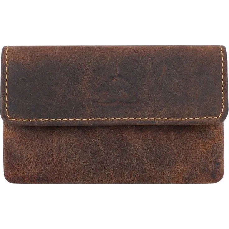 Greenburry Schlüsseltasche Vintage, Leder mit 4 Schlüsselbefestigungen und Münzfach