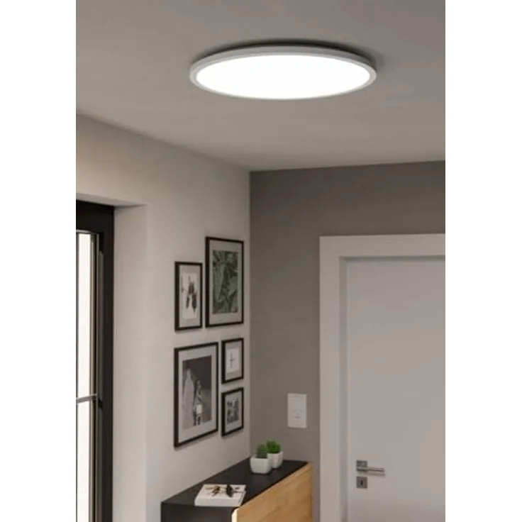 EGLO LED Deckenleuchte Rovito, runde Badezimmer Deckenlampe in Weiß, IP44, Ø 50 cm, warmweiß-kaltweiß – Bild 3