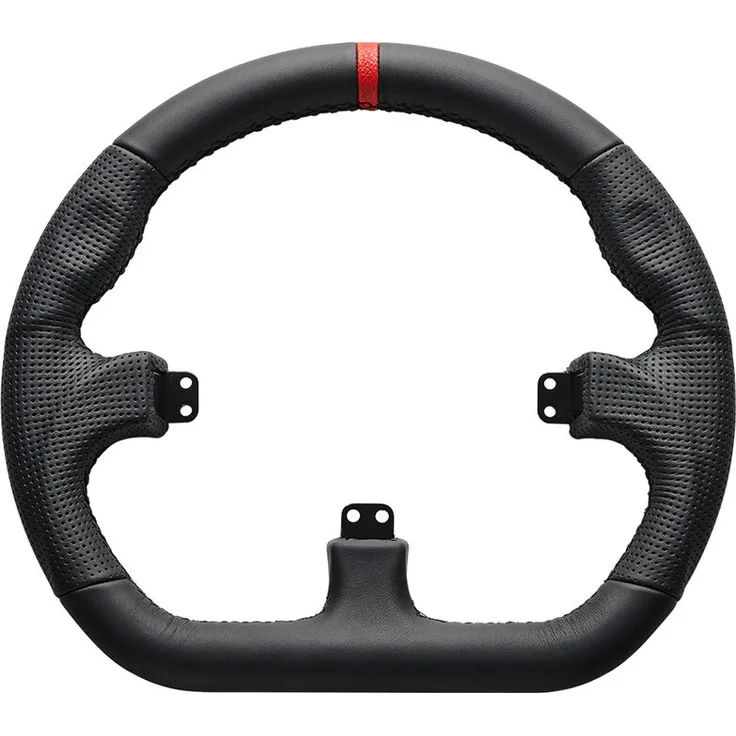 Asetek SimSports GT Rim - Closed D, Gaming-Lenkrad aus Leder und Aluminium, schwarz