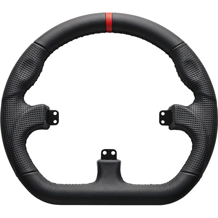 Asetek SimSports GT Rim - Closed D, Gaming-Lenkrad aus Leder und Aluminium, schwarz