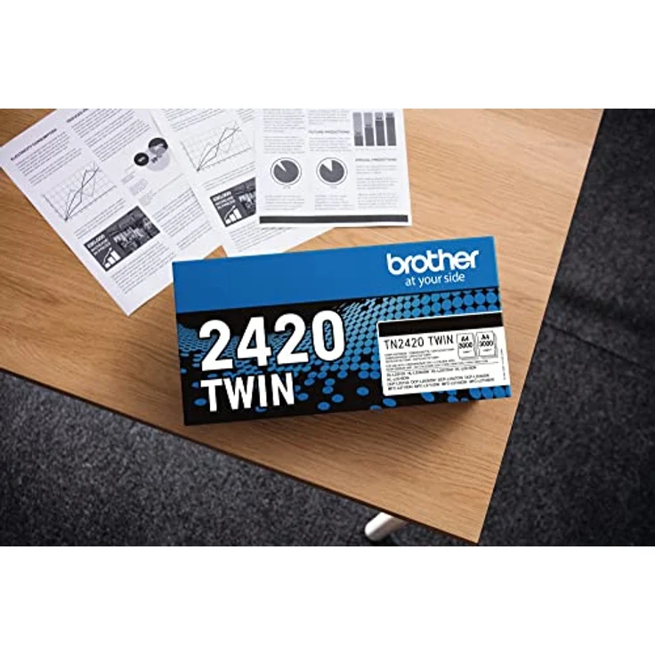 Brother TN-2420TWIN, Tonerpatrone für klare Dokumente, schwarz, 2er Pack – Bild 4