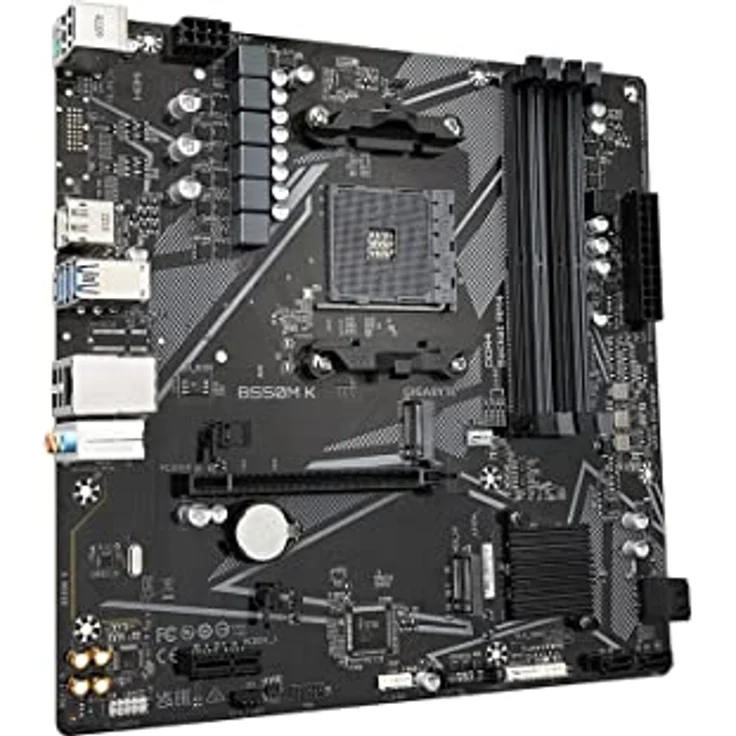 Gigabyte B550M K 1.0 Micro ATX Motherboard, AMD B550 Chipsatz, Socket AM4, 4x DDR4 bis 128 GB, USB 3.2 Gen 1, Gigabit LAN, Onboard-Grafik – Bild 7