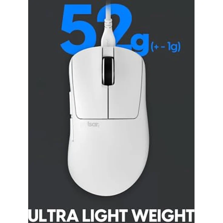 Pulsar Gaming Gears Xlite v3, kabelgebundene Gaming-Maus mit PixArt PAW3395 Sensor, ergonomischem Design für Rechtshänder, weiß – Bild 3