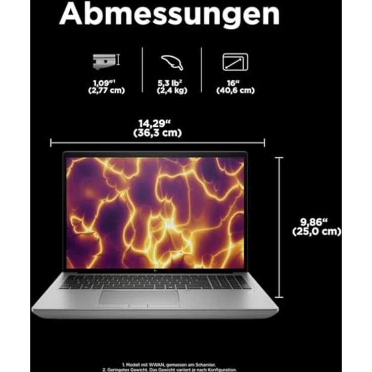 HP Inc. ZBook Fury 16 G11 Core i7-14700HX 32GB RAM 1TB SSD RTX 1000 Ada Generation Win11Pro - 62X60EA#ABD, Gaming-Laptop mit leistungsstarker Hardware – Bild 5
