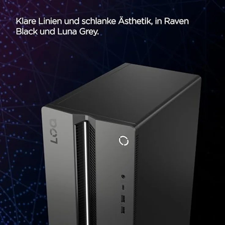 Lenovo LOQ Tower 17IRR9, Desktop-PC mit Intel Core i5, 16 GB RAM, 1 TB SSD, NVIDIA GeForce RTX 5060, Schwarz/Grau – Bild 8
