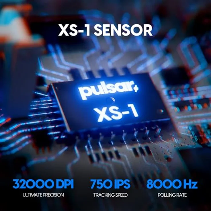 Pulsar Gaming Gears X3, Kabellose Gaming-Maus mit 32000 DPI, Ultraleicht (55 g), Hybrid-Ergonomie, XS-1-Sensor, 8K-kompatibel, Medium, Weiß – Bild 2