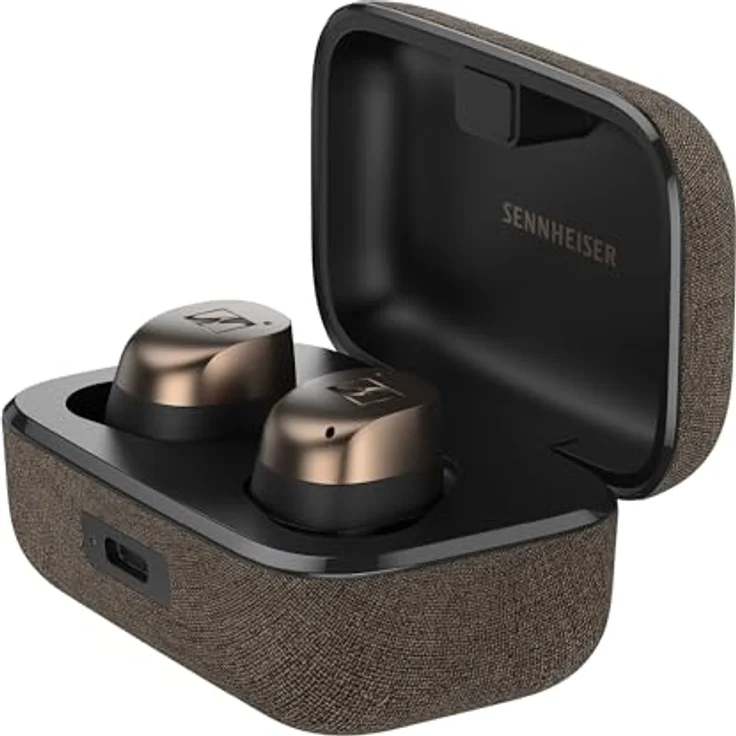 Sennheiser Momentum True Wireless 4 Smart Earbuds Bluetooth 5.4, kristallklarem Klang, ergonomischem Design, 30 Stunden Akkulaufzeit, Adaptive ANC, LE Audio und Auracast – Schwarz Kupfer – Bild 1
