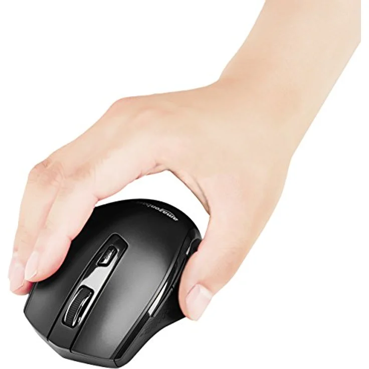 AmazonBasics - Ergonomische kabellose Maus - DPI einstellbar - Schwarz – Bild 6