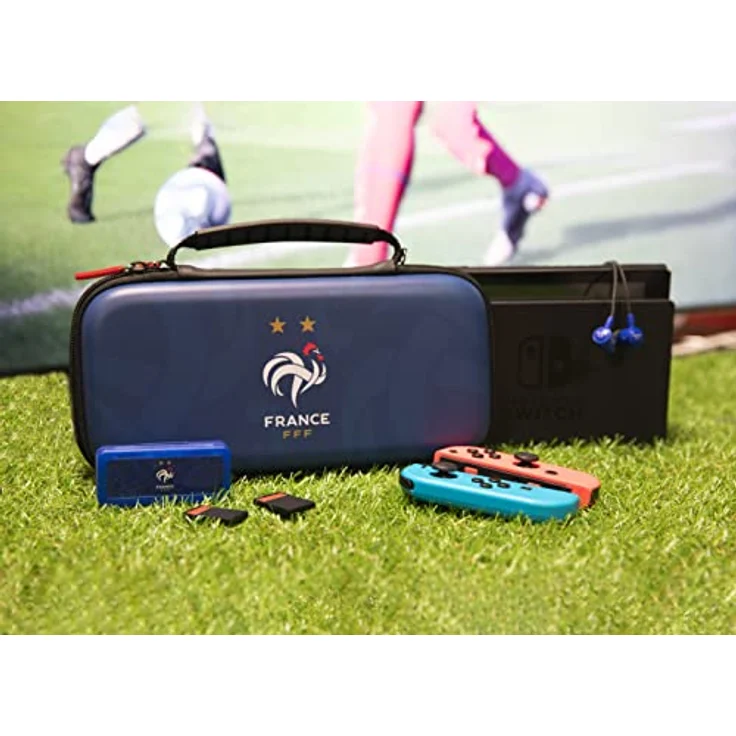 Konix FFF Gaming-Zubehörpaket Starterkit für Nintendo Switch, Switch Lite und Switch OLED - inklusive Schutzhülle, Spielekoffer, gehärtetem Glas und In-Ear-Kopfhörern – Bild 5