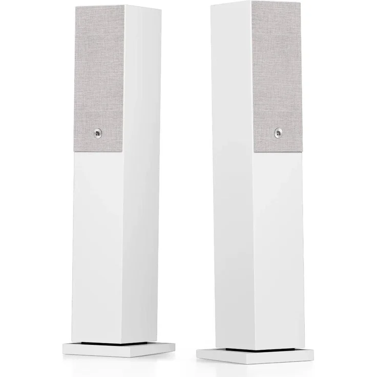 Audio Pro A38 W, Kabelgebundenes Aktiv-Stereo-Lautsprecherset mit WiFi, Bluetooth und HDMI-ARC, Weiß