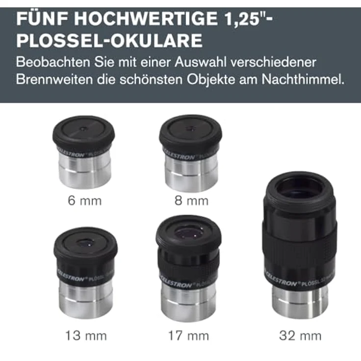 Celestron 94303 Okular- und Filter-Kit – 14-teiliges Teleskopzubehör-Set – Bild 3