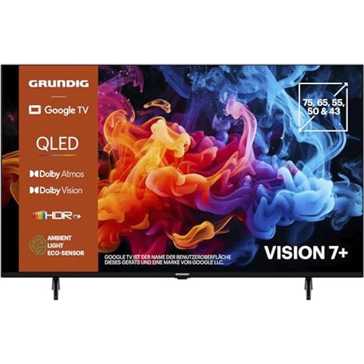 Grundig 43 GUB 7540 Q, 43 Zoll QLED TV mit 4K UHD, Dolby Vision, Google TV, VPI 1800, Schwarz – Bild 1