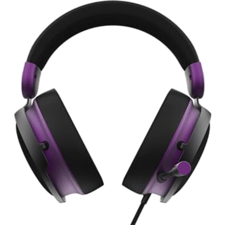 Dark Project SONO Gaming-Headset, kabelgebunden mit 53-mm-Neodym-Treibern, abnehmbarem Mikrofon und dreischichtigen Ohrpolstern, Schwarz/Violett – Bild 3