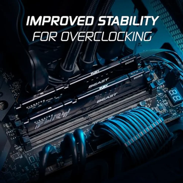 Kingston FURY Beast 64GB 6400MT/s DDR5 CL32 DIMM (Kit mit 2) Schwarz Desktop Gaming Speicher - KF564C32BBEK2-64 – Bild 4